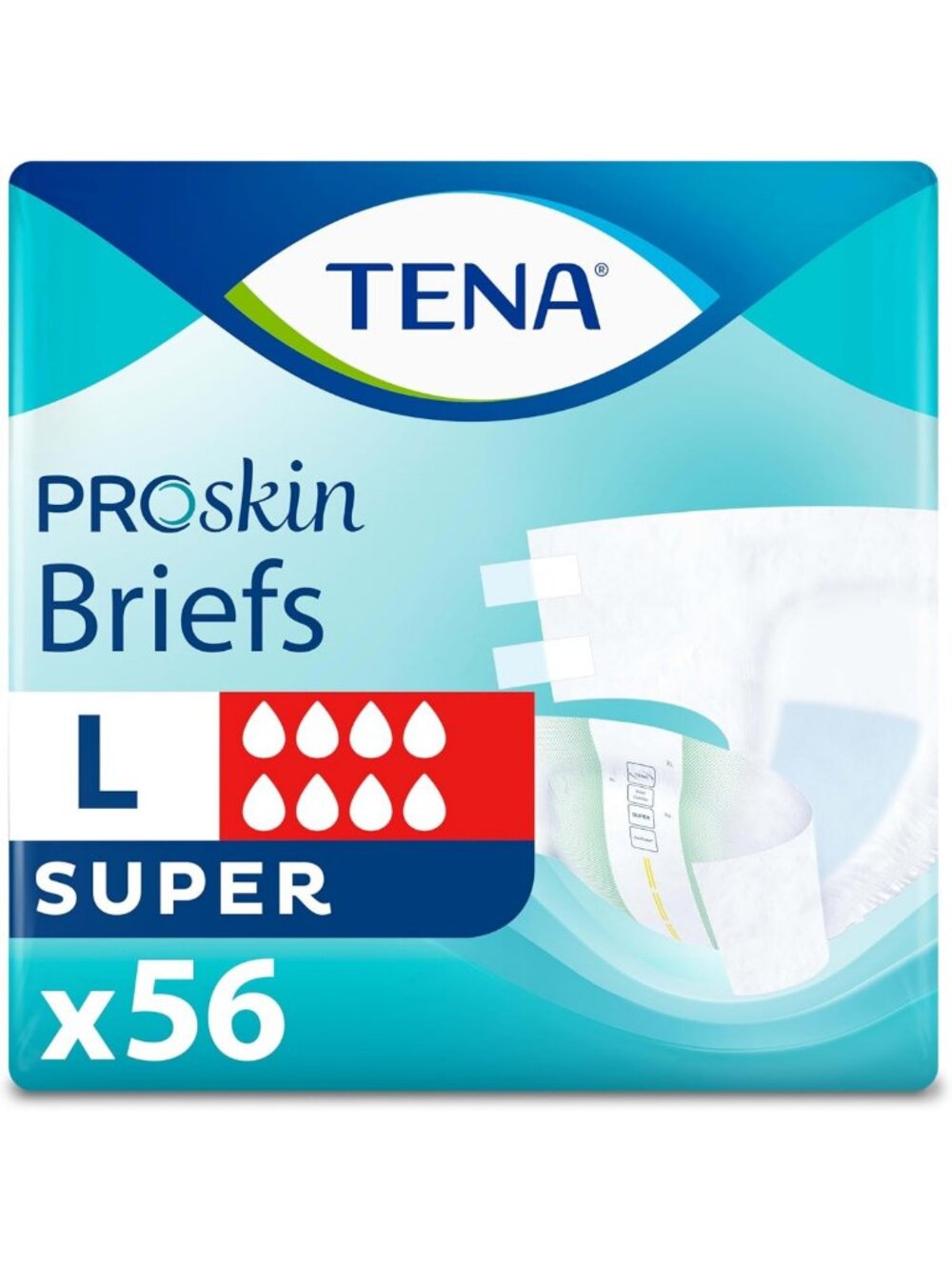 Super Absorbent Incontinence Adult Diapers, Unisex, Large, 56 Count Pack
